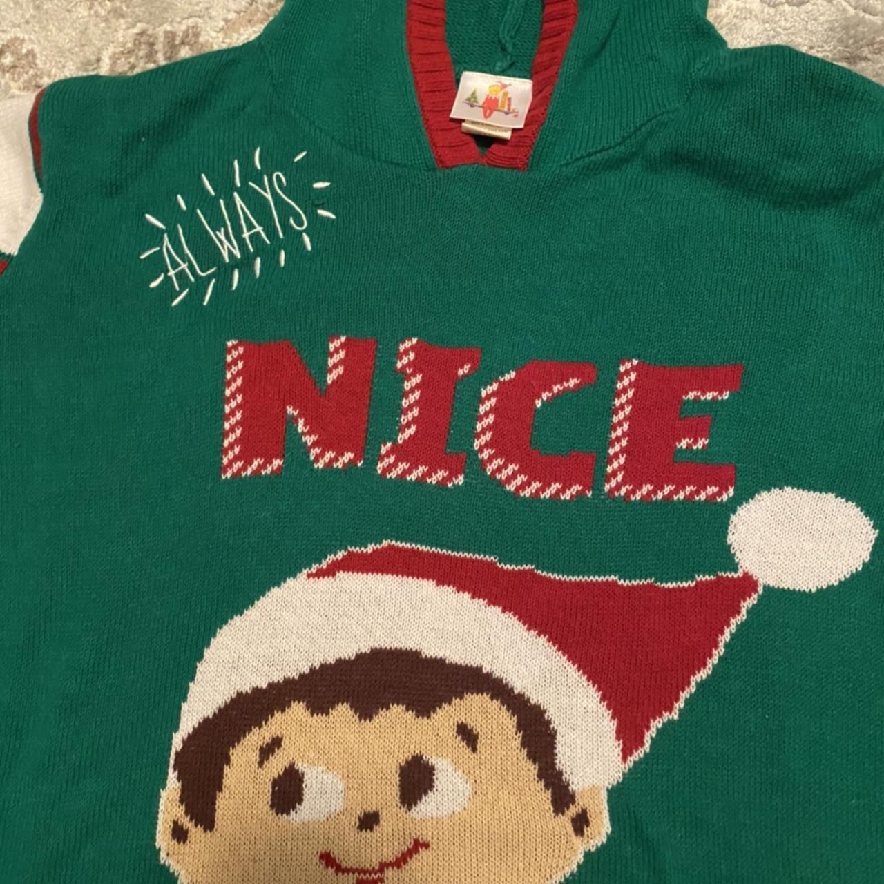 ELF ON THE SHELF HOOD HOODED UGLY CHRISTMAS SWEATER... - Depop