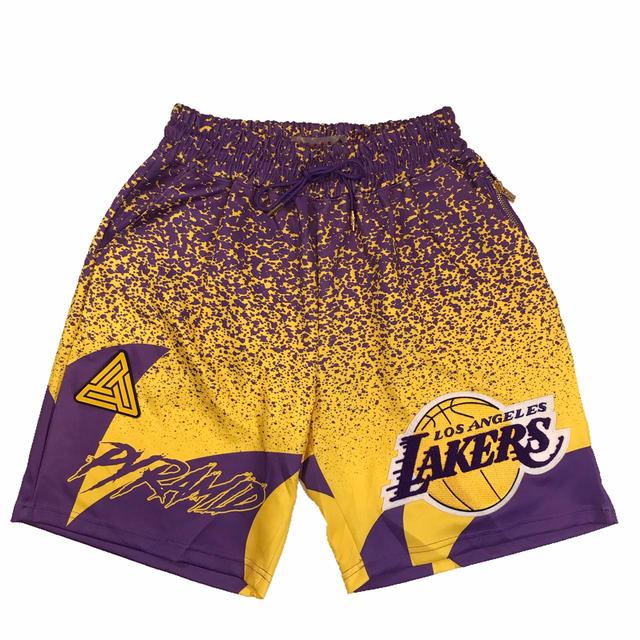 Gray, NBA Los Angeles Lakers Shorts (NBA Brand) - - Depop