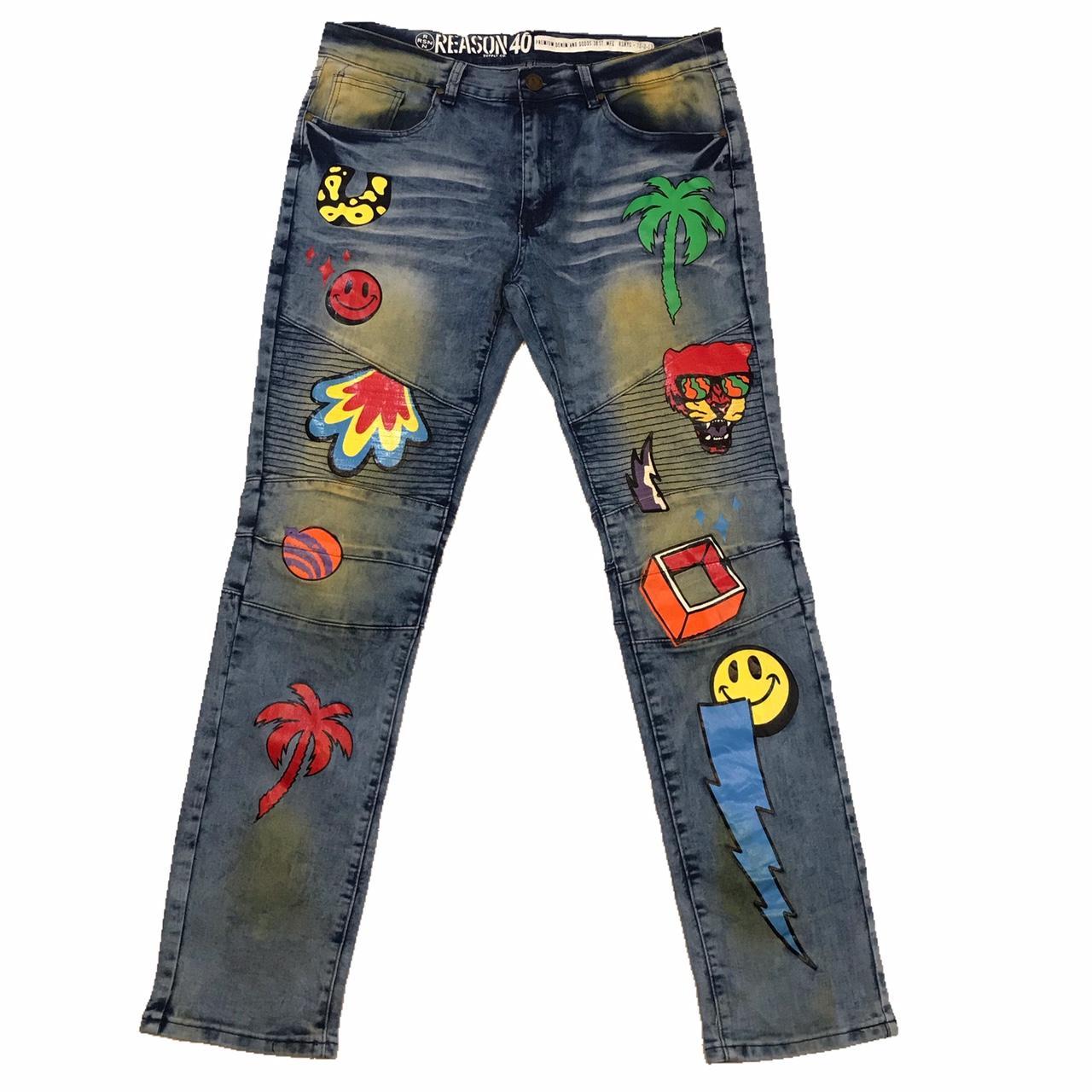 Men’s “Airbrush Graffiti” offers jeans. Size 36.