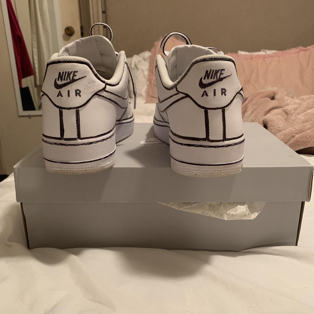 Pre-owned Nike Custom “off-white Cartoon” Air Force 1 (made To