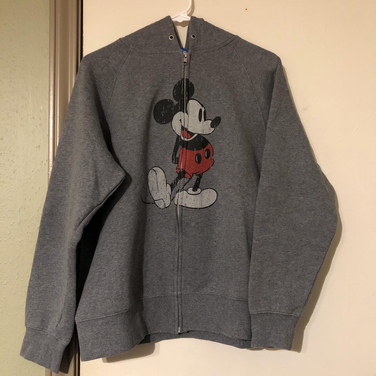！ERI！　epa Mickey T“GRY” Mサイズ Mickey mouse Disney zip up hoodie Tokyo Mouse ear | Depop