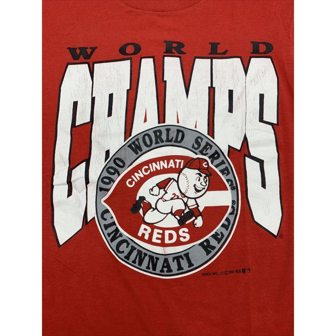 Vintage 1990 Cincinnati Reds World Series champions - Depop