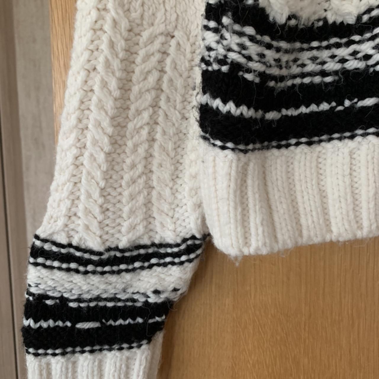 New Look cream jumper with black detail. Size L.... Depop