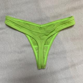 PINK NEVER WORN green underwear - Depop