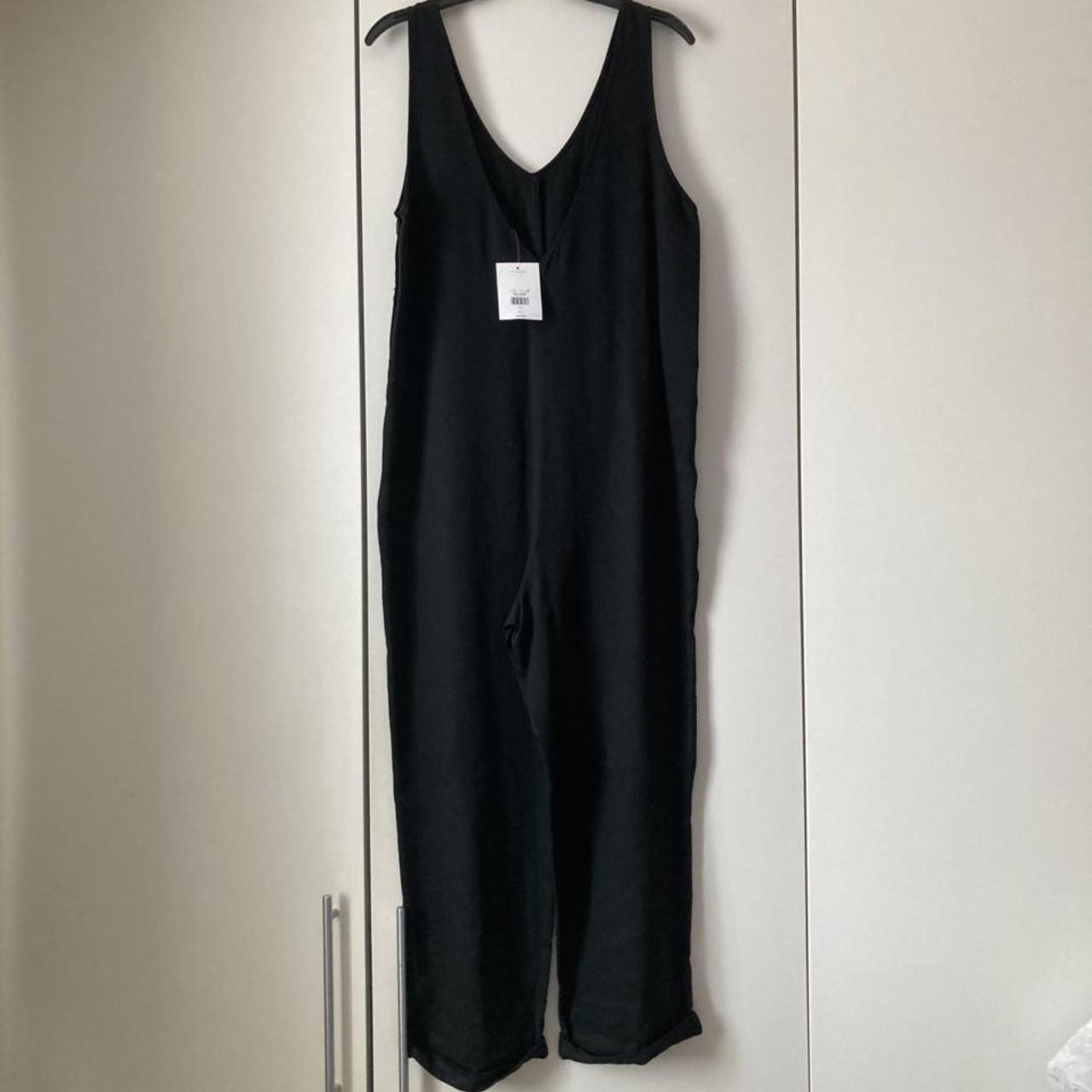 Topshop Women's Black Dungarees-overalls
