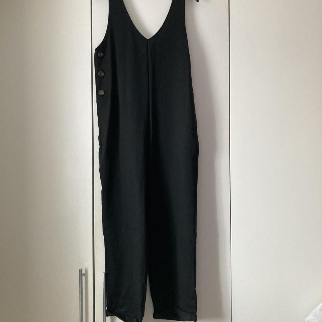 Product Image 4 - Topshop jumpsuit/dungarees, with buttons. 

-Black
-size