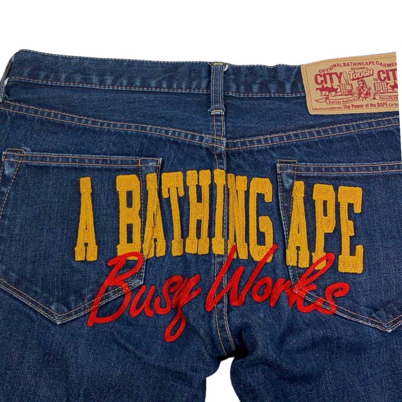 authentic-bape-busy-works-spellout-denim-depop