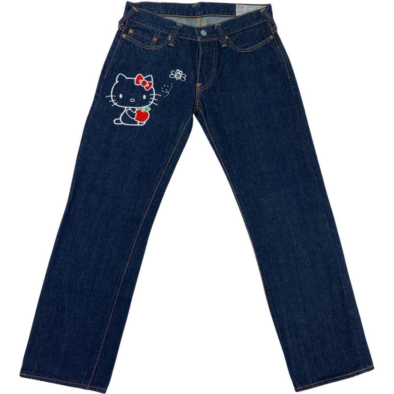 Authentic Evisu x Hello Kitty Japanese Selvedge... Depop