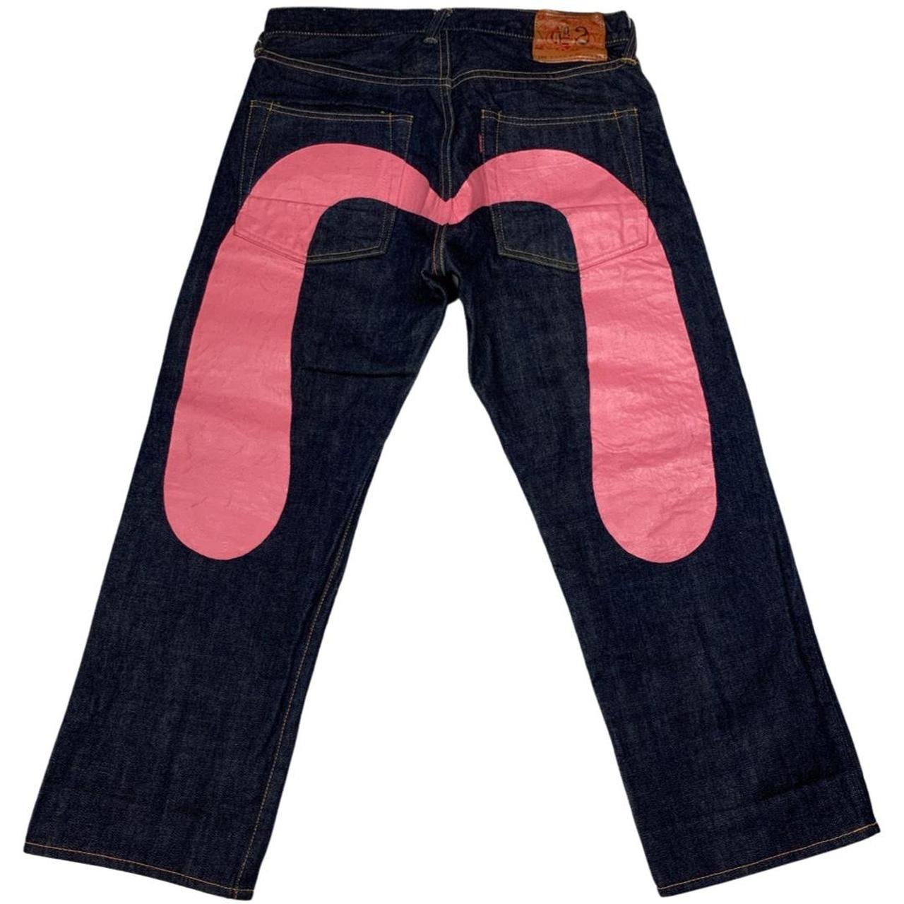 Authentic Evisu Pink Daicock Japanese Selvedge Denim... - Depop