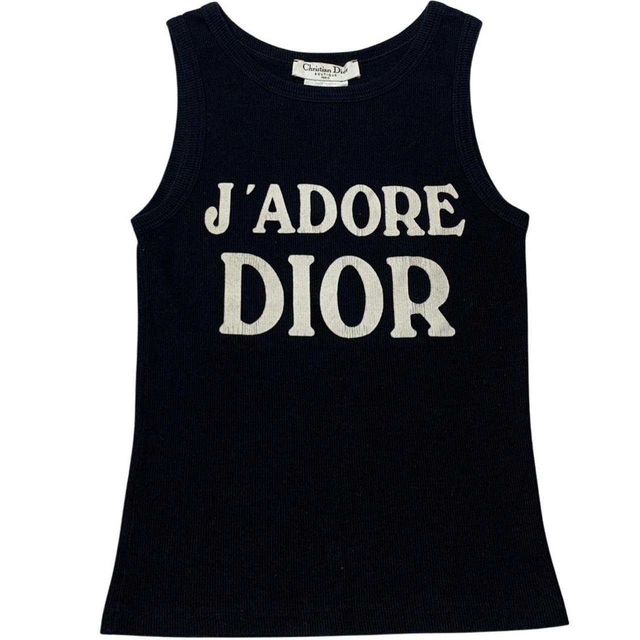 christian dior black tank top