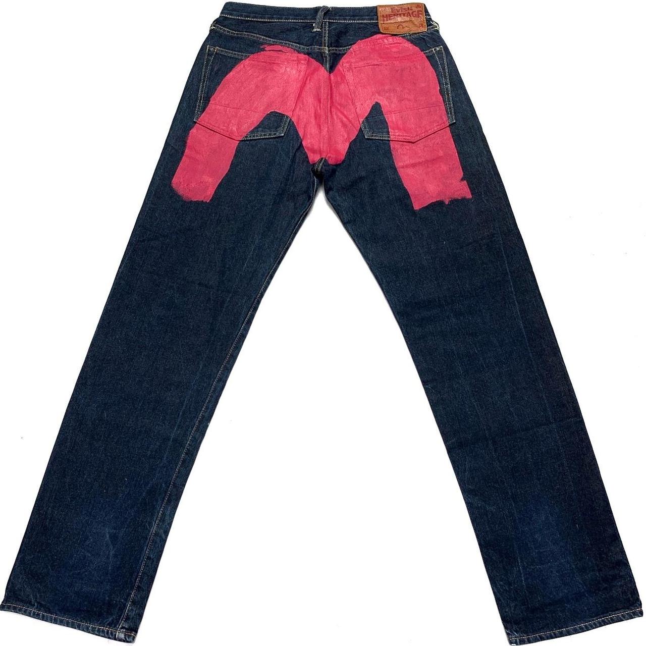 Authentic Evisu Pink Daicock Japanese Selvedge Denim... - Depop