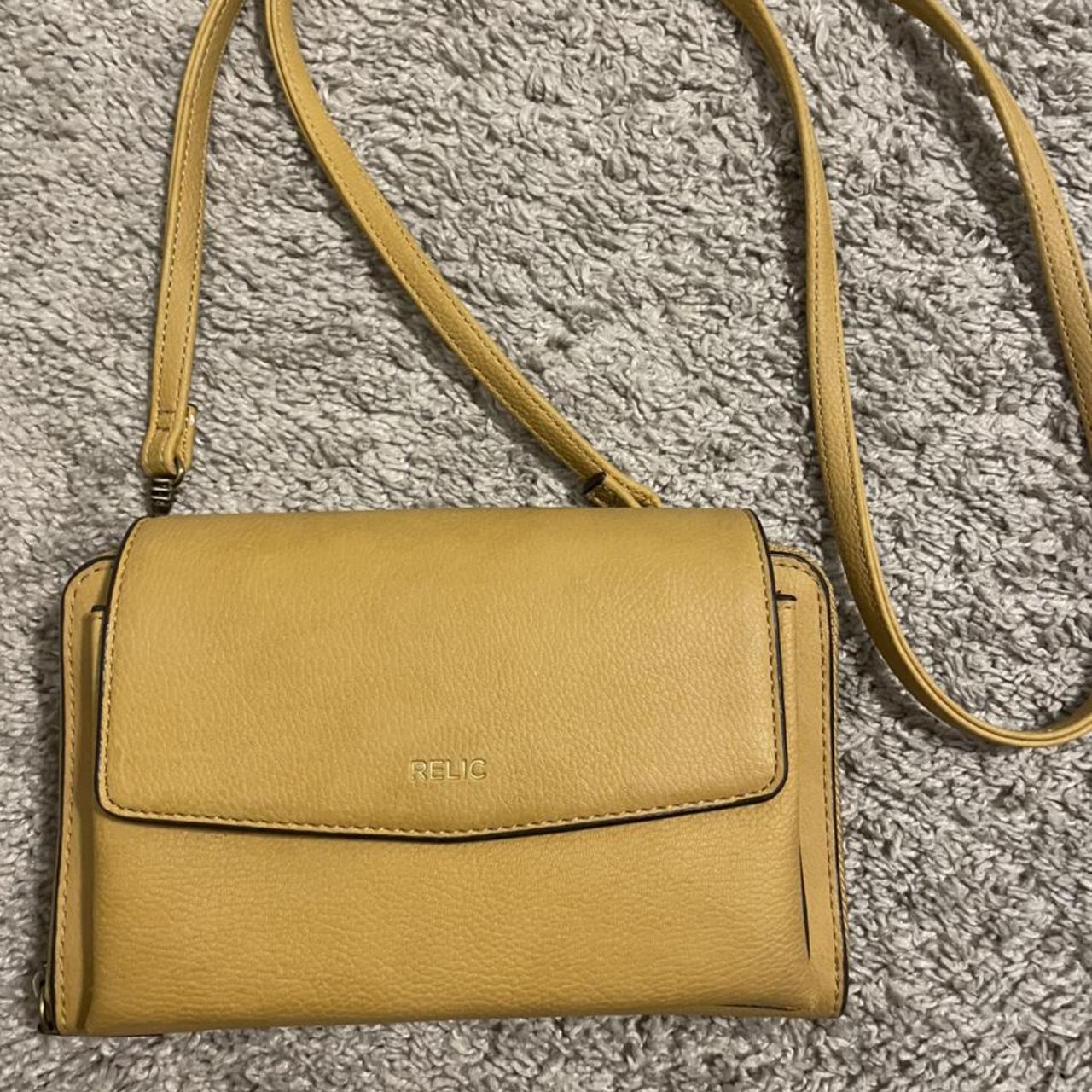 Felic Mustard Yellow wallet cross body bag #felice... - Depop