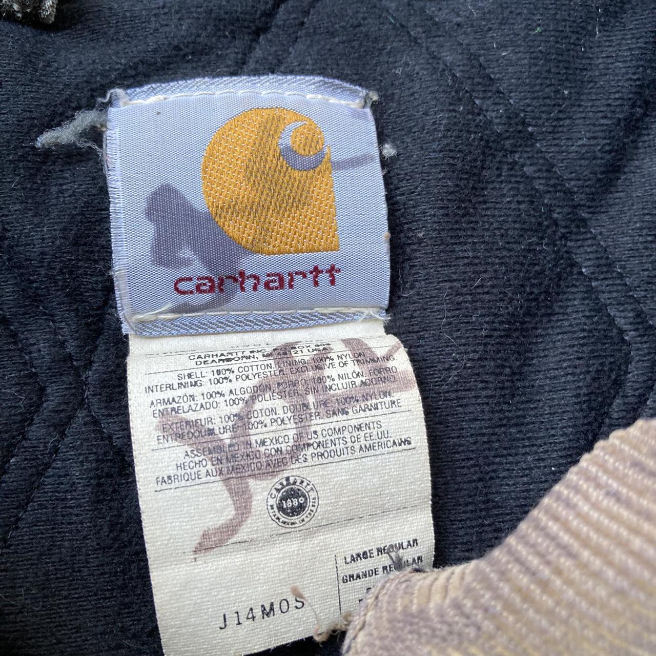 Vintage VTG y2k carhartt work jacket zip up size... - Depop