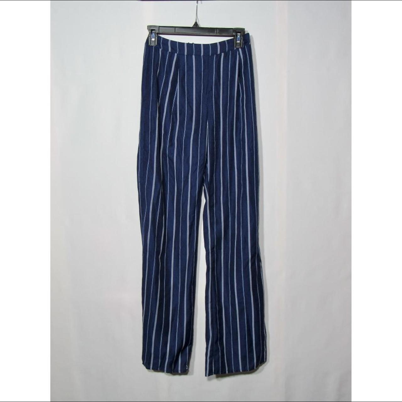 Windsor Women's Navy and Blue Trousers | Depop