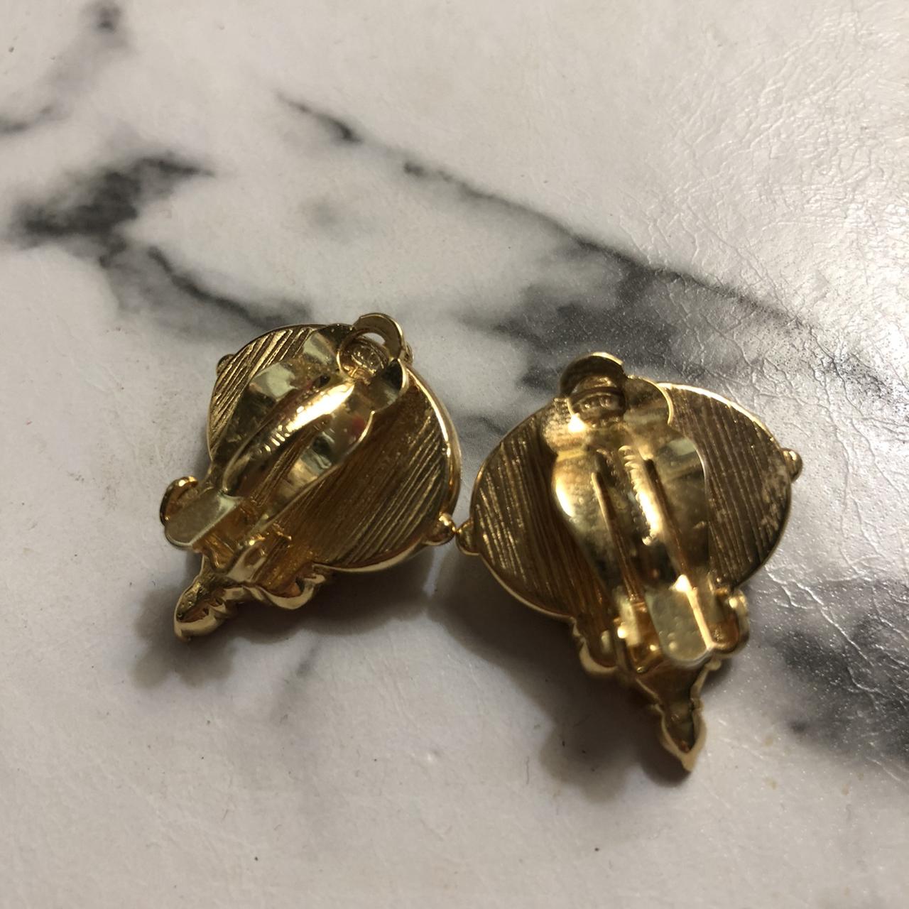 Very Rare Vintage Givenchy Purple Crystals Ear Clips - Depop