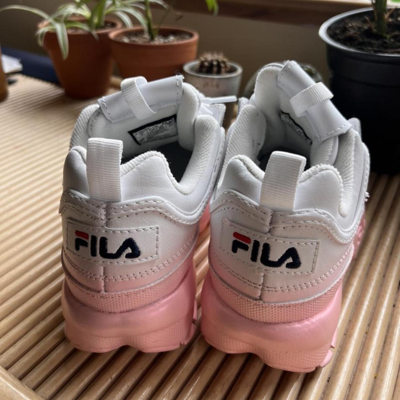 fila disruptor II premium fade white pink