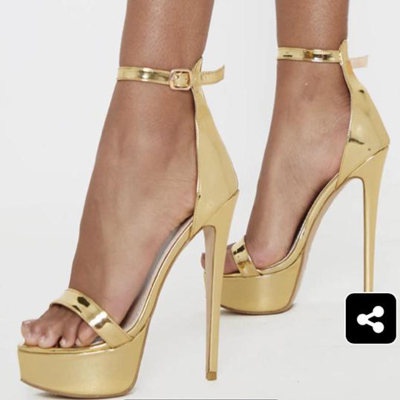 Gold heels size sales 5