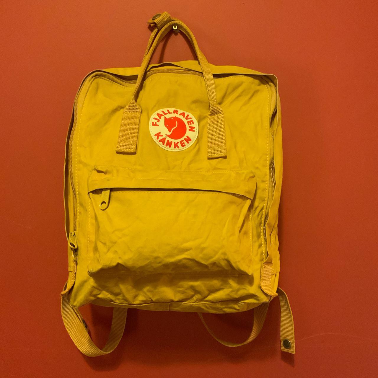 Fjallraven Kanken yellow ochre backpack, in great... Depop