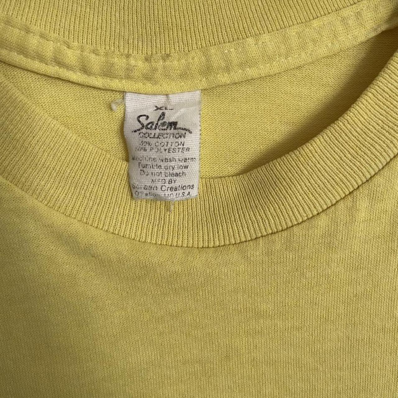 Vintage neon yellow Salem tee. Size XL #vintage... - Depop