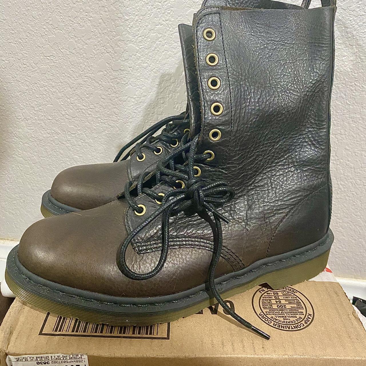 Dr. Martens Women's Brown and Tan Boots | Depop