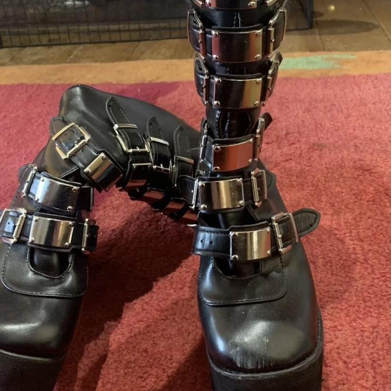 demonia boots size UK4 they run small Used, few... Depop