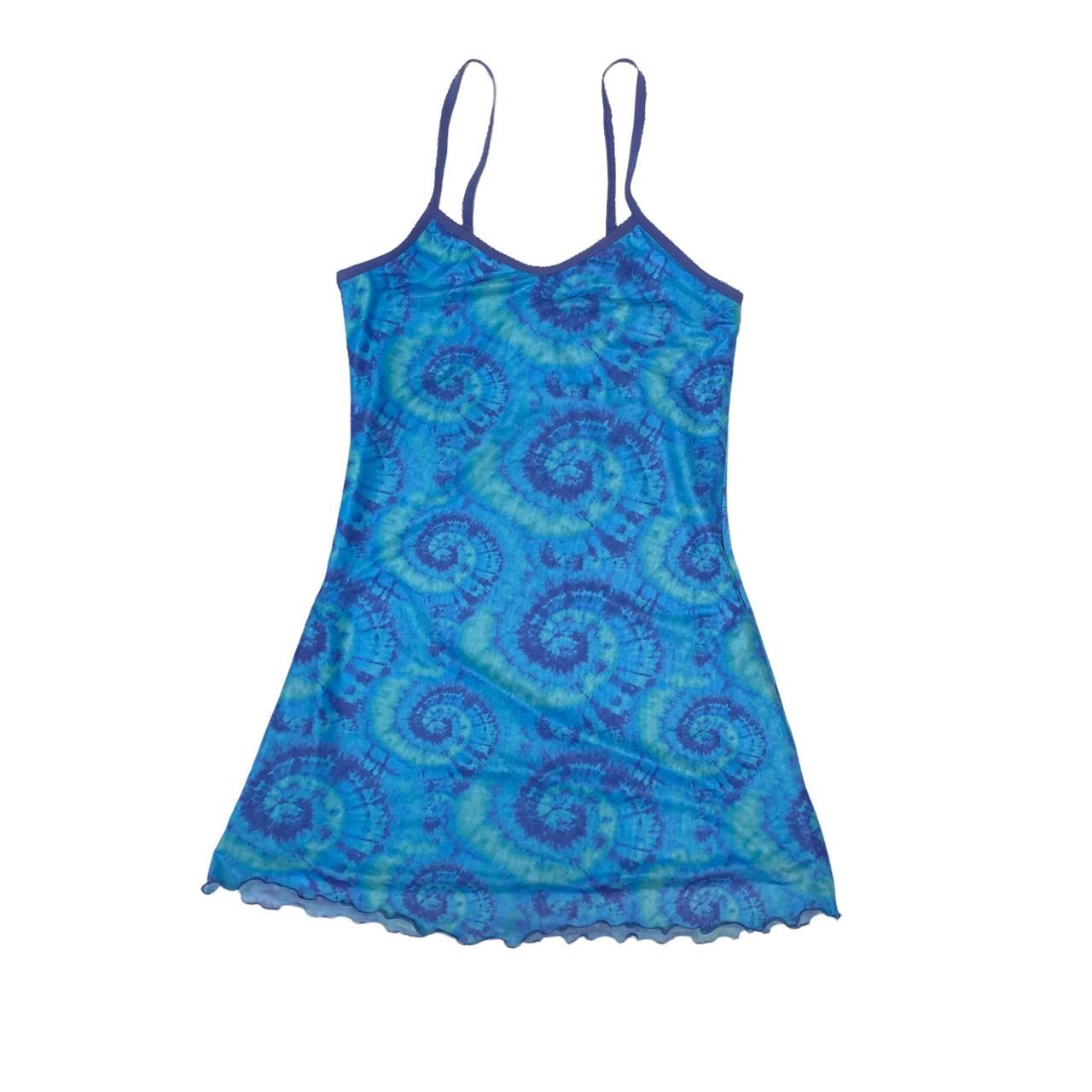 Delia’s blue/ purple tie dye pattern double layer... - Depop