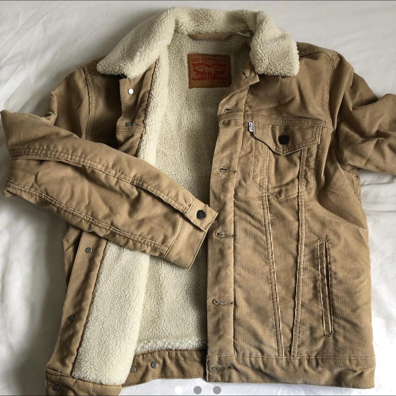 beige corduroy sherpa jacket