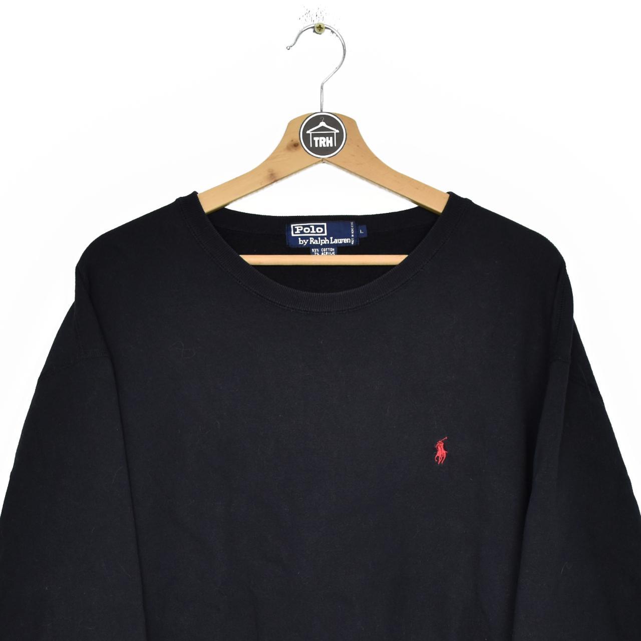 Black Polo Ralph Lauren Embroidered Sweatshirt | Red... - Depop