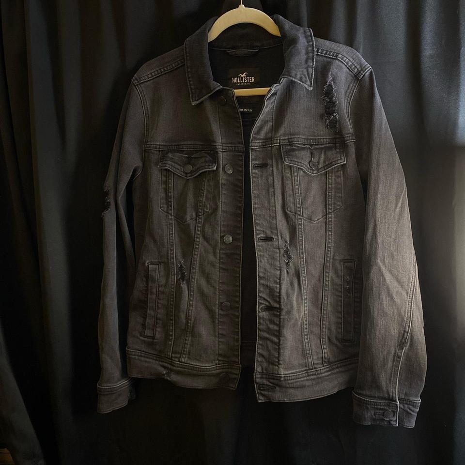 Black denim 2024 jacket hollister