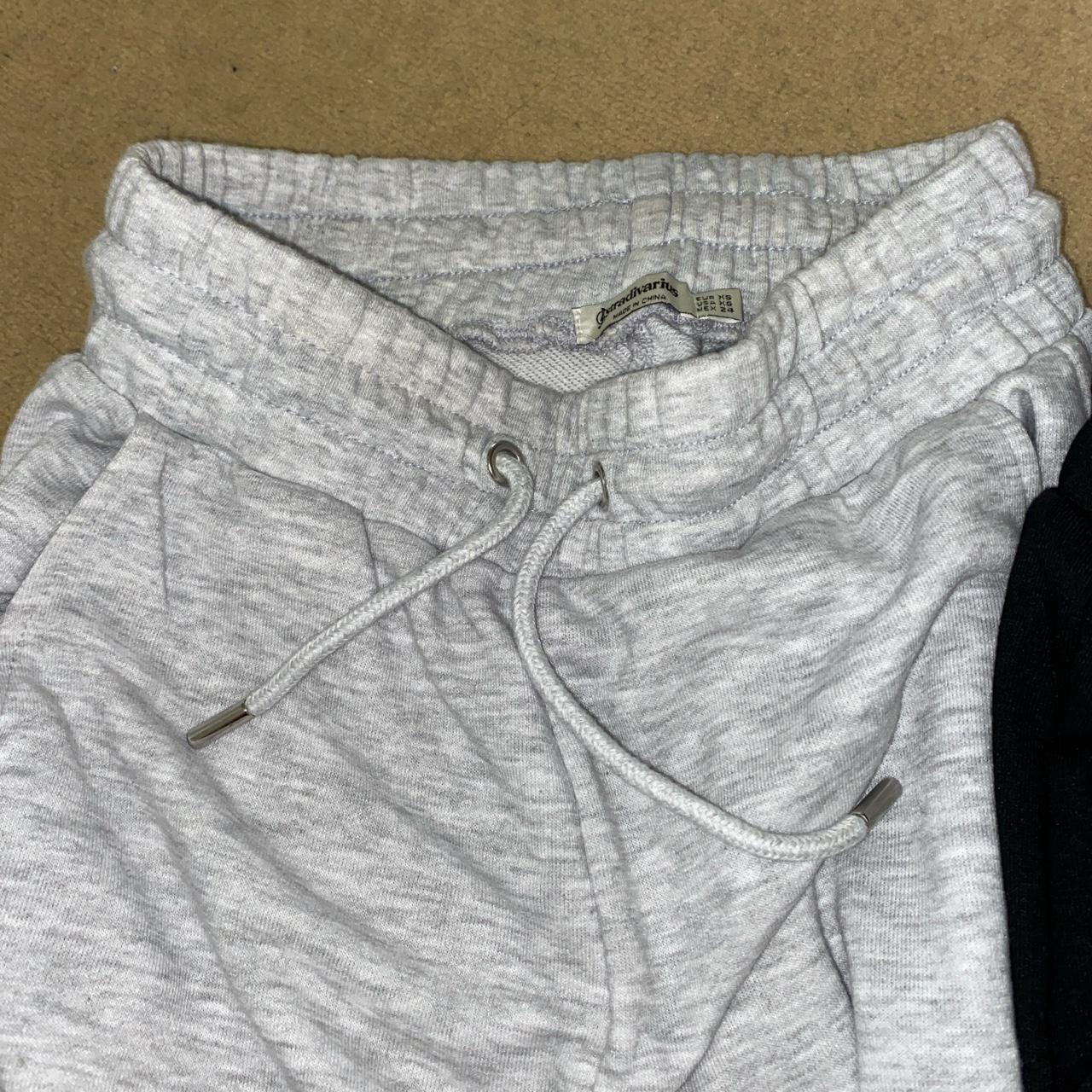 Stradivarius black and grey joggers, size xs, never... - Depop