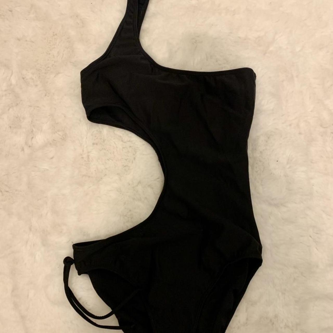 Delia's Women's Black Swimsuit-one-piece | Depop