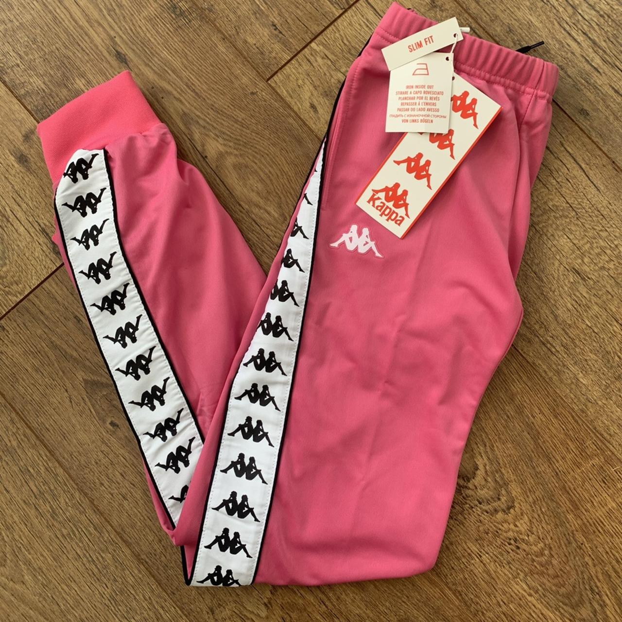 Pink kappa track store pants