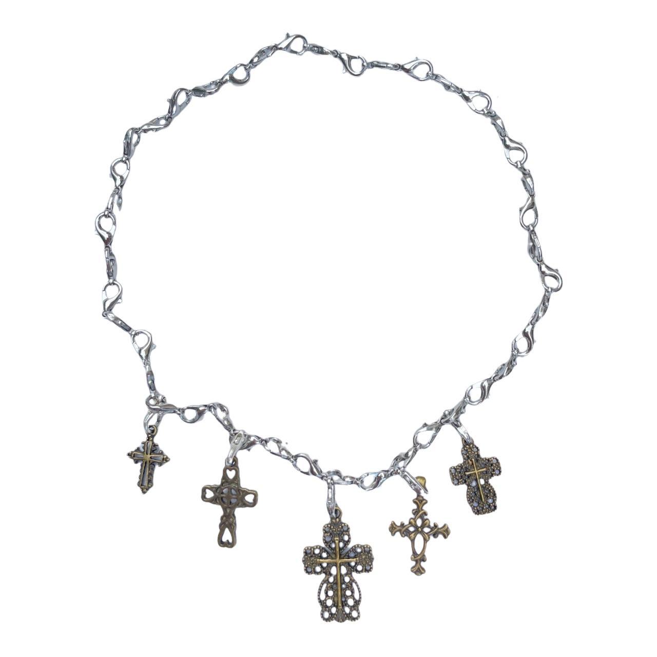 The Best-Selling Multi-Cross Silver Clasp Handmade... - Depop