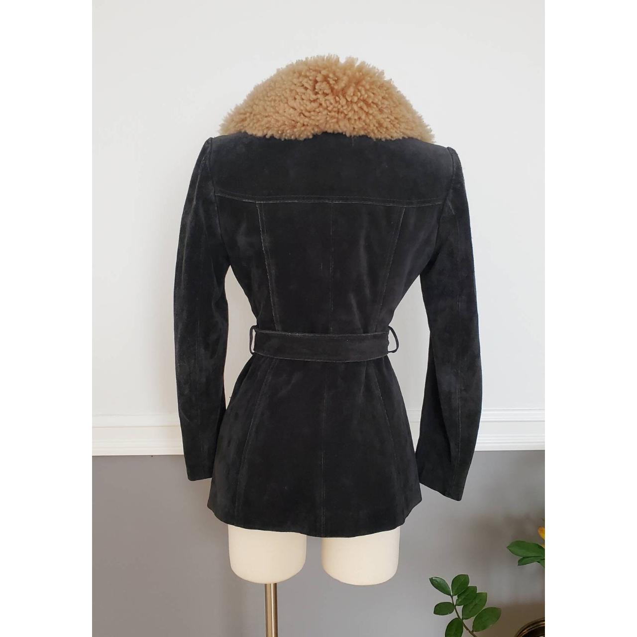 Product Image 2 - 60s/70s Black Suede Leather Coat