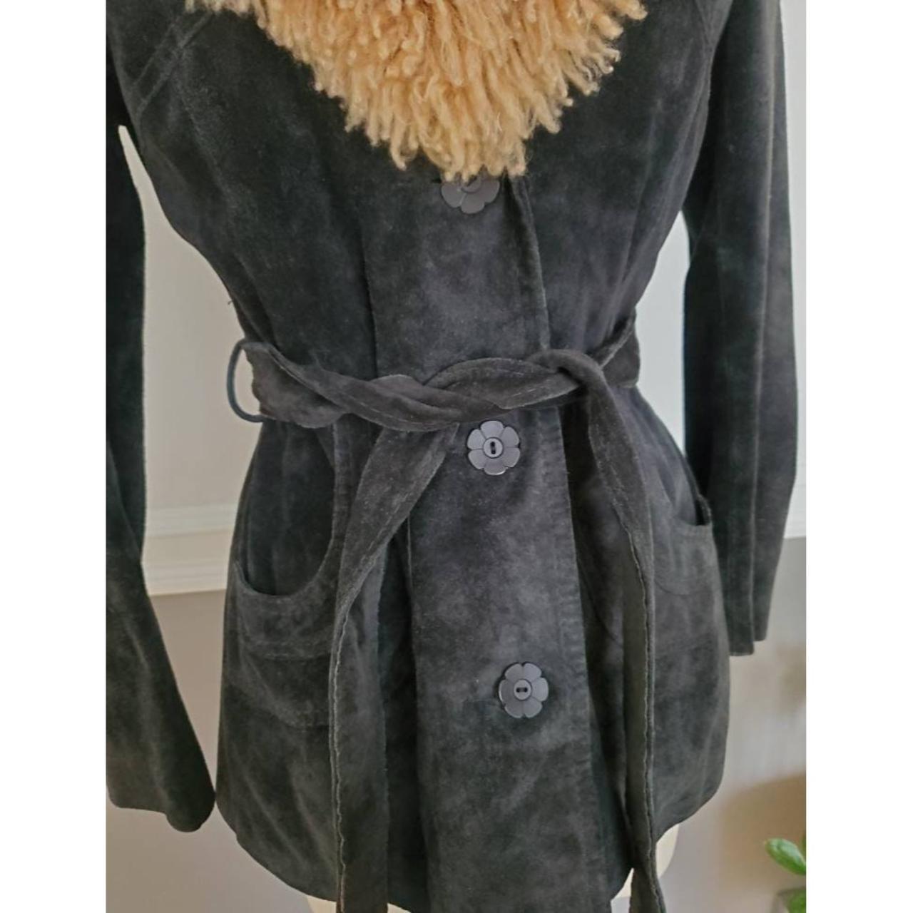 Product Image 3 - 60s/70s Black Suede Leather Coat