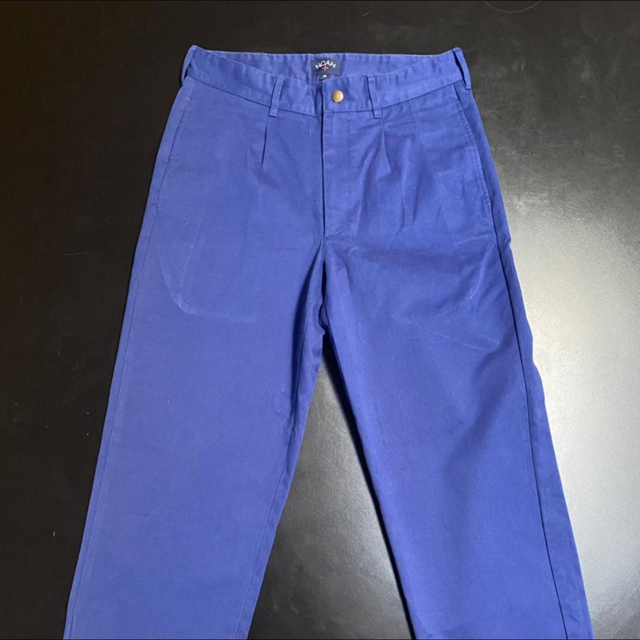 Deadstock NOAH NYC Blue Single Pleat Chino Pants,... - Depop