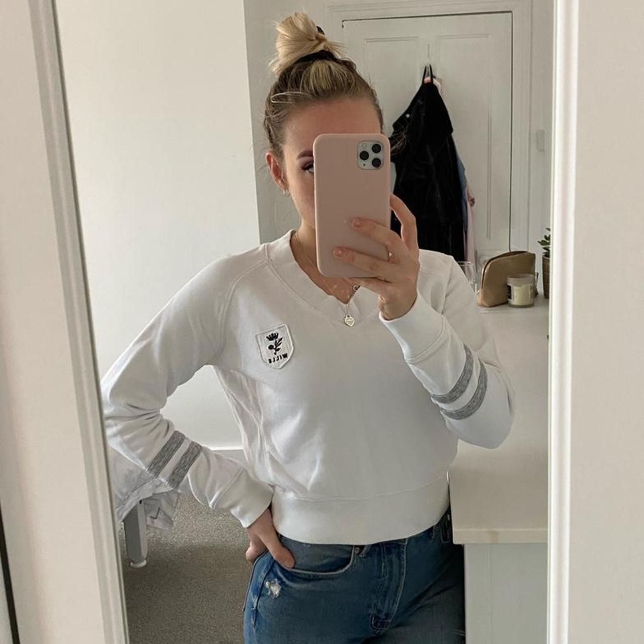 Jack Wills V neck cropped sweatshirt Excellent. Depop