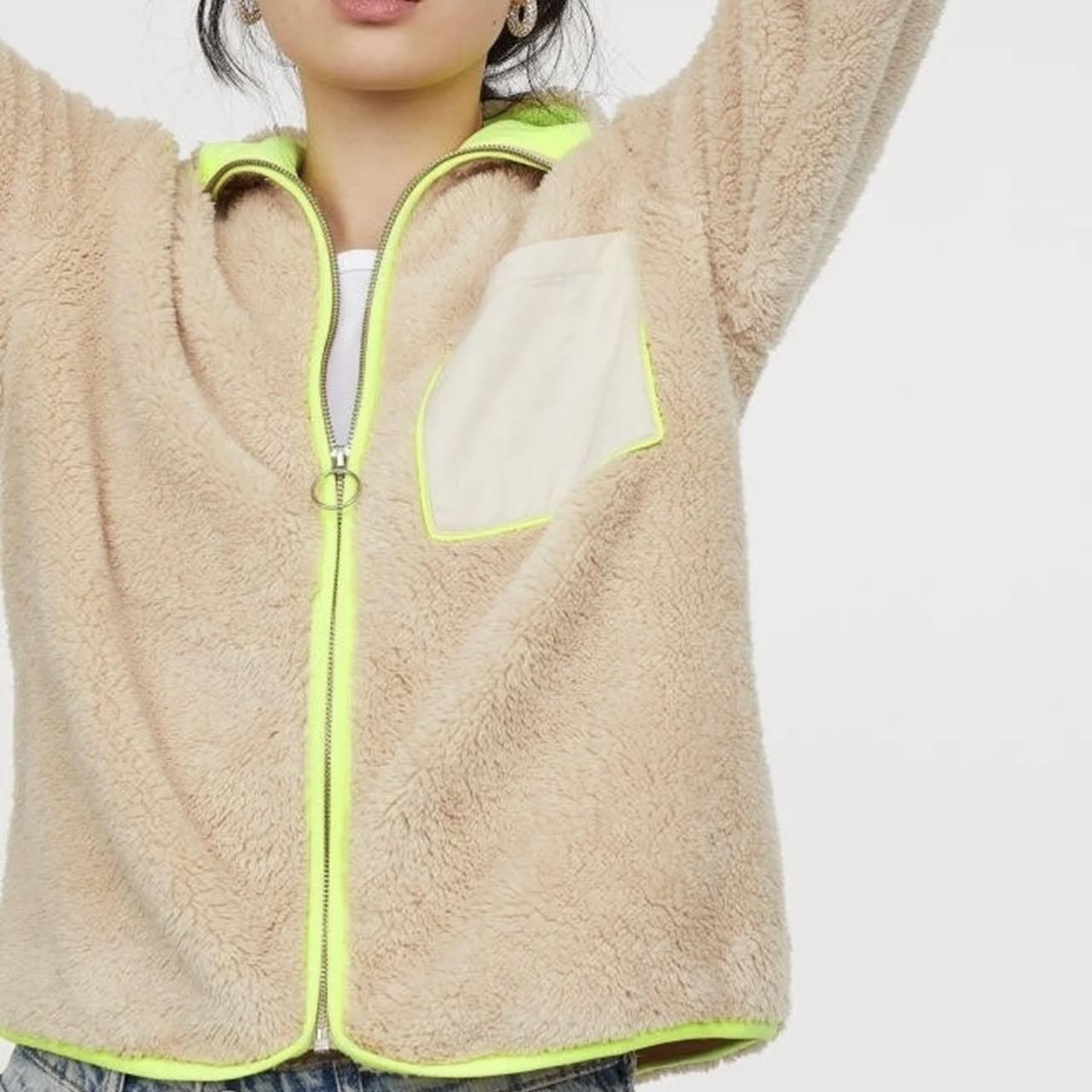 H&M Fleece Shearling Jacket Size women’s M (fits... Depop