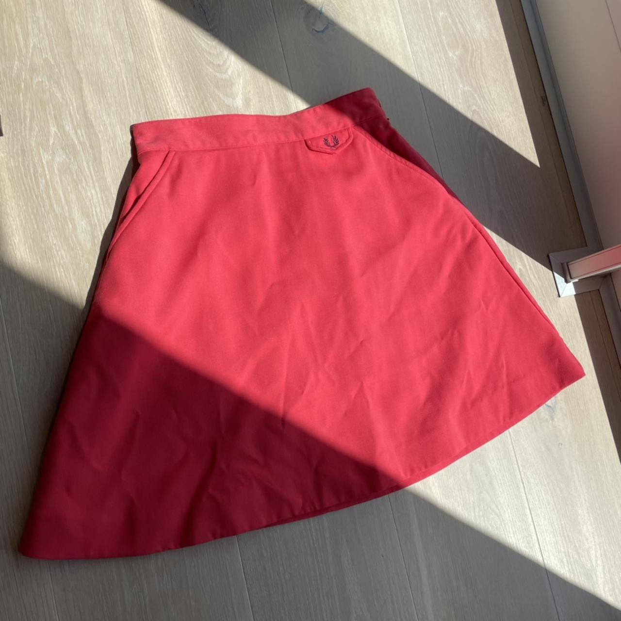 Fred Perry red skirt Barely worn has no signs of... - Depop