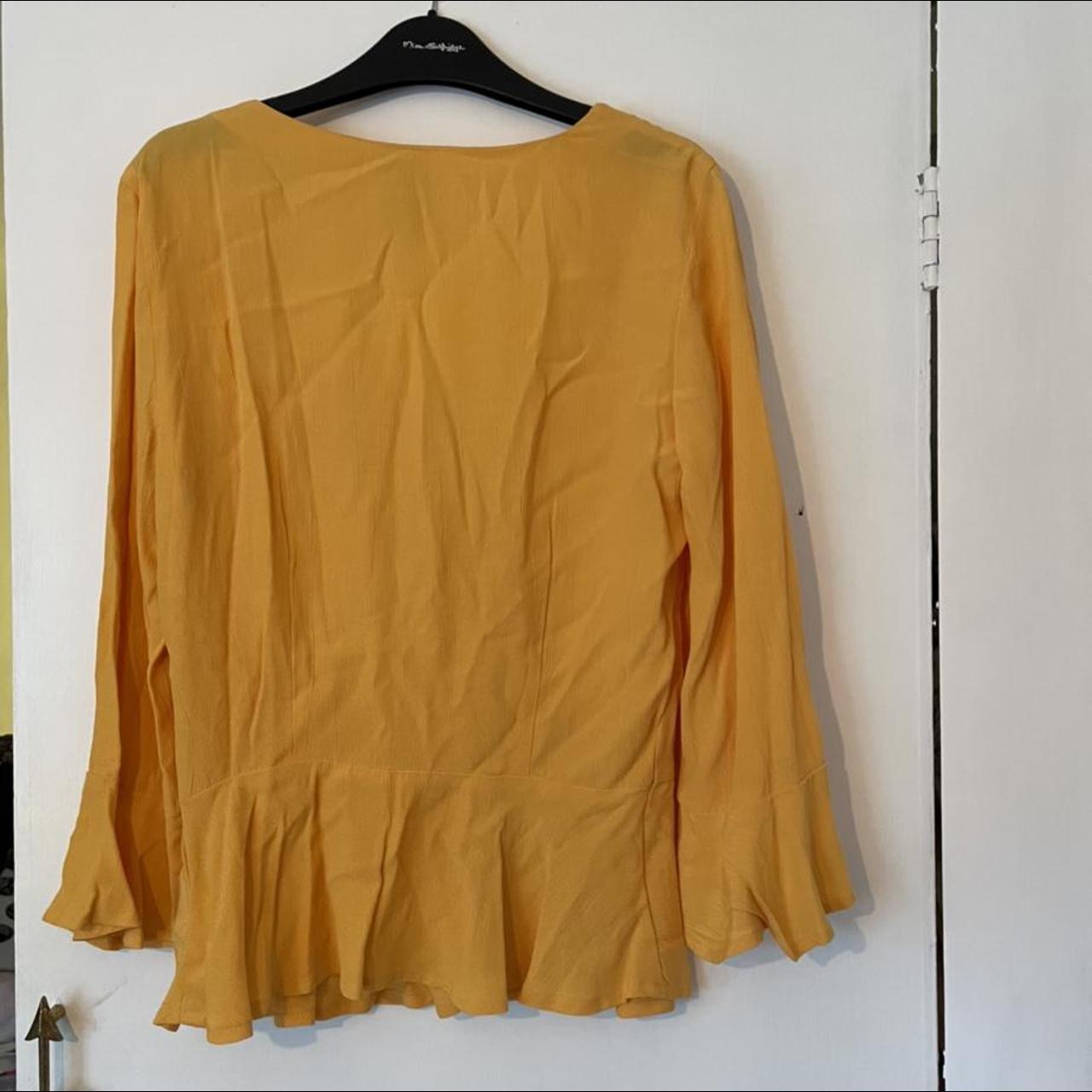 Yellow H&M pretty blouse, size 8 Very good... - Depop