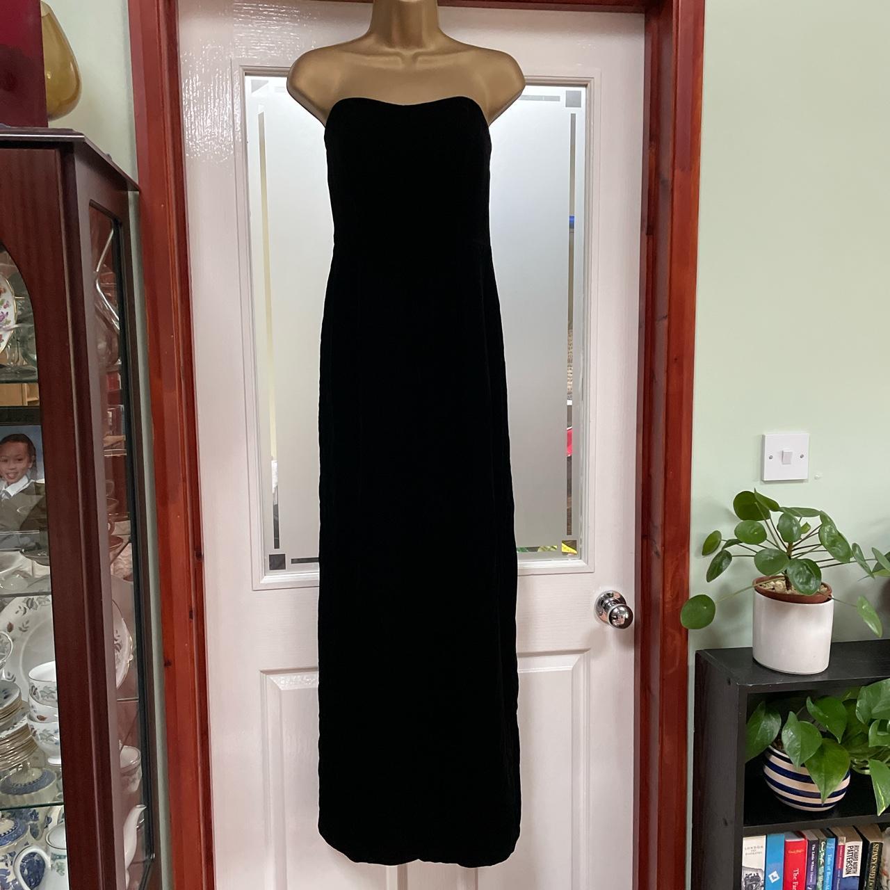 Velvet long dress 4 Across the chest 15” Length... - Depop