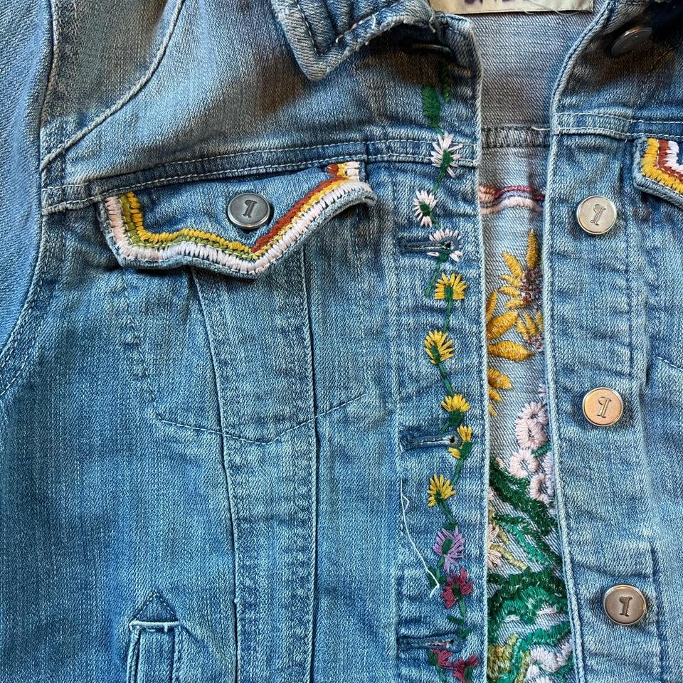 Pilcro embroidered 2025 denim jacket