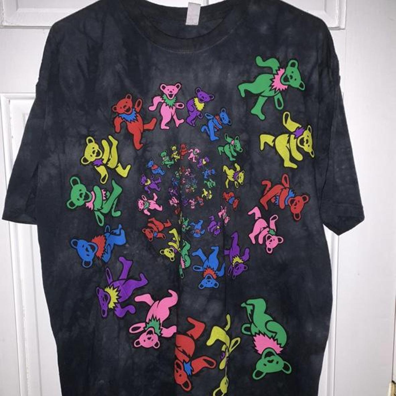 Grateful Dead Dancing Bears Gothic Text T-Shirt