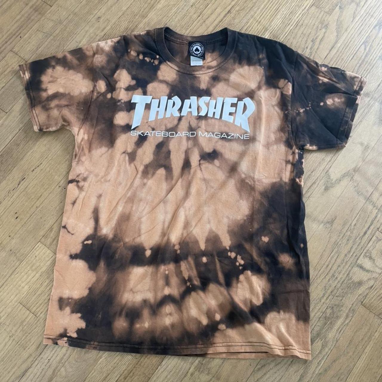 Thrasher bleached tie dye size Large. Excellent