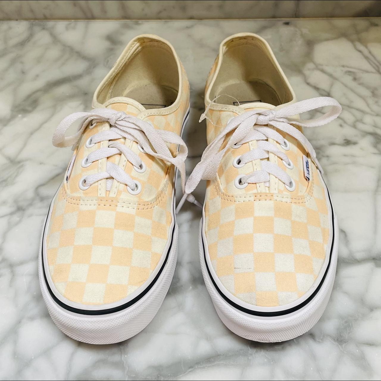 Apricot clearance checkered vans