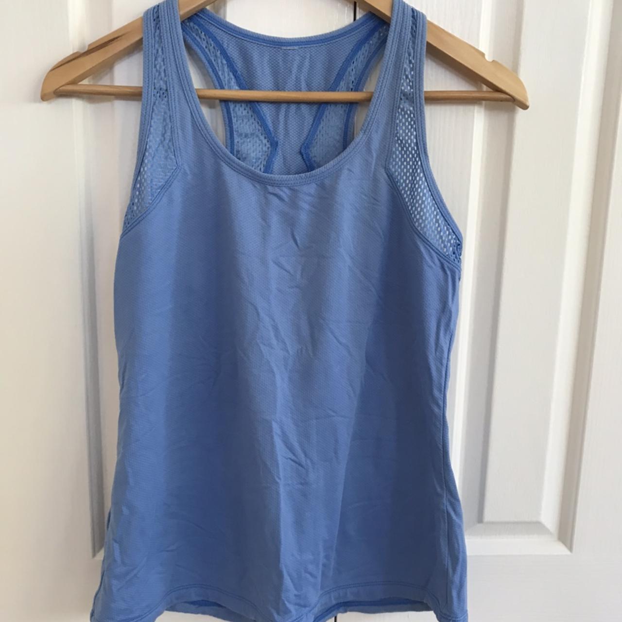 Lorna Jane blue activewear top ️Drawstring... - Depop