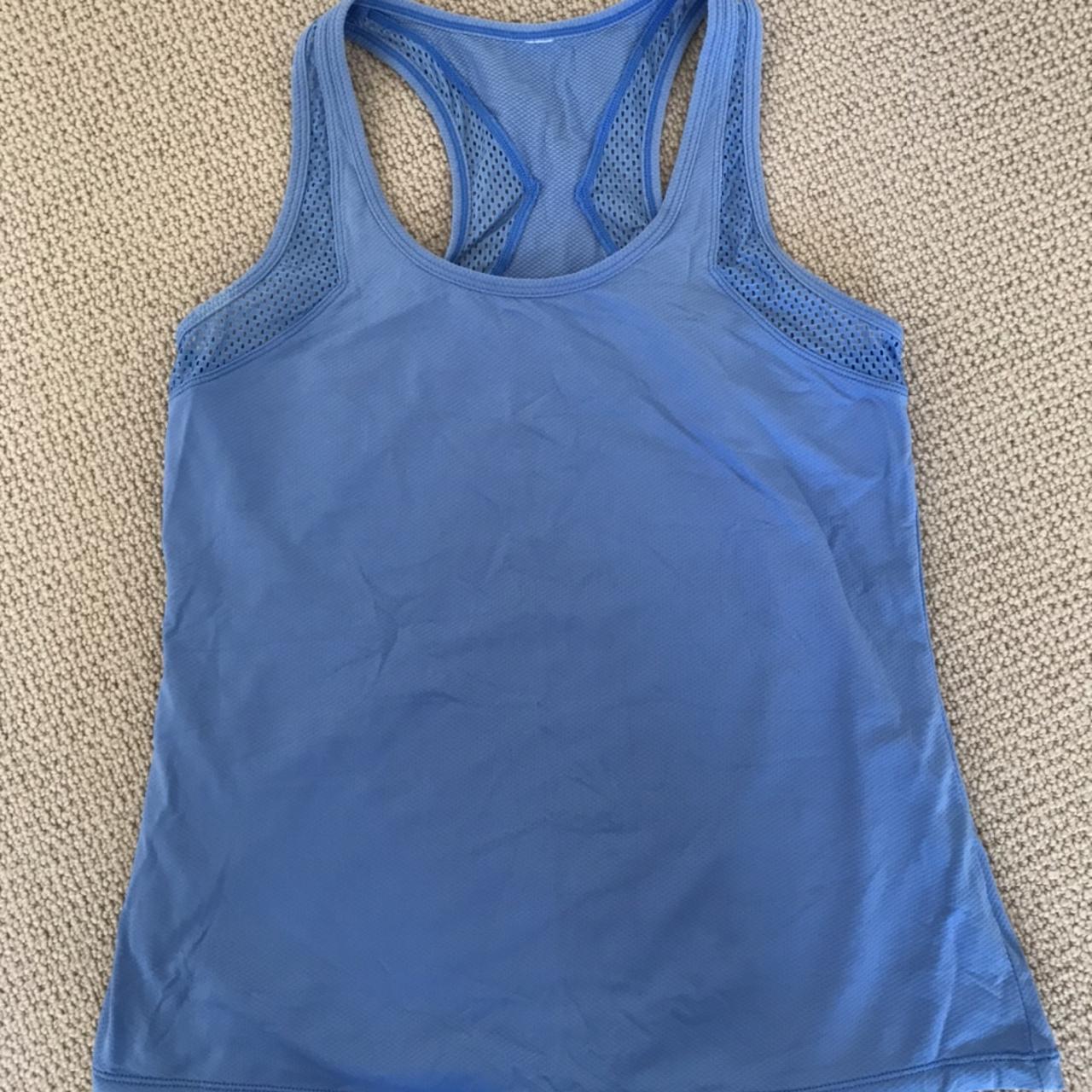 Lorna Jane blue activewear top ️Drawstring... - Depop