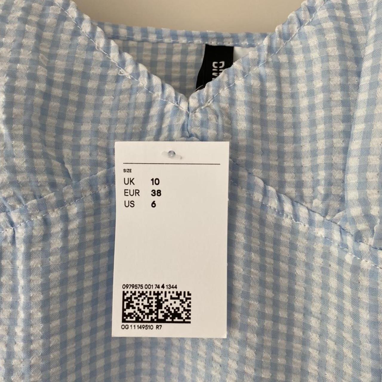 H&M baby blue gingham dress. Brand new and never worn! Depop