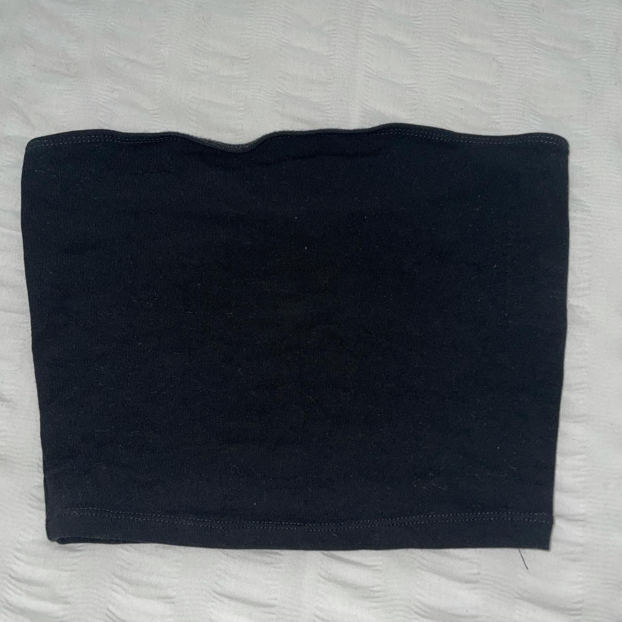 Black bandeau tube top Never worn #black #bandeau... - Depop