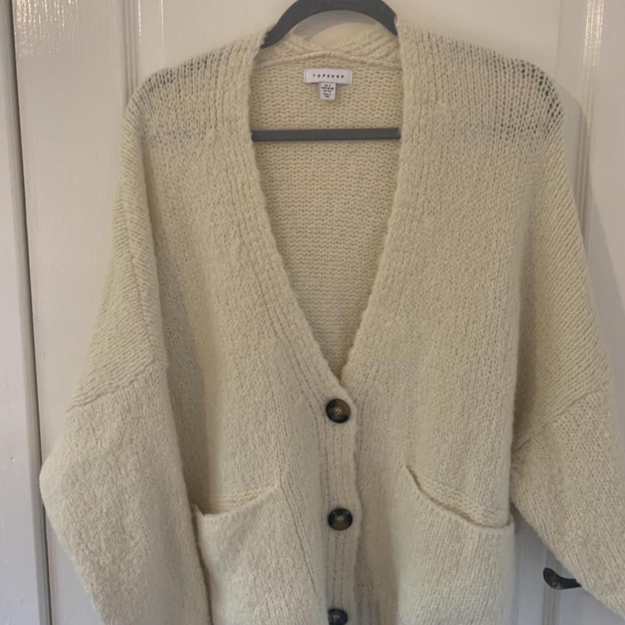 Oversized light yellow cardigan with pockets. Really... - Depop